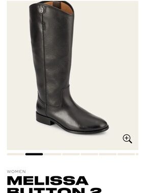 Frye black leather Melissa pull on biker riding boots